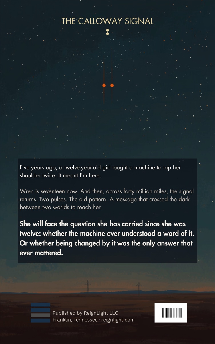 The Return Signal, back cover